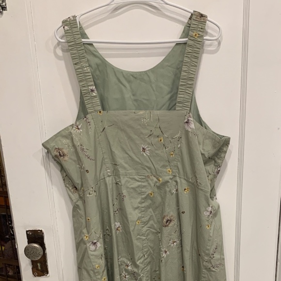 Sleeveless Open Back Fit & Flare Printed Midi Dress Size 2X - Picture 6 of 14